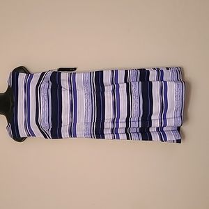 NWT NEW AGB Sheath dress with Stripes Blue/White Size 10